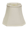 15" White Slanted Square Bell Monay Shantung Lampshade