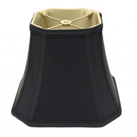 16" Black with Bronze Lining Slanted Square Bell No Slub Lampshade