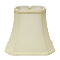 10" Ivory Slanted Rectangle Bell Monay Shantung Lampshade