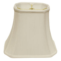 12" White Slanted Rectange Bell Monay Shantung Lampshade