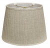 14" Cream Slanted Oval Paperback Linen Lampshade