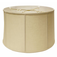 13" Pale Brown Throwback Drum Linen Lampshade