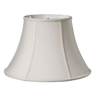 12" Cream Slanted Bell Paperback Shantung Lampshade