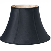 12" Black Slanted Bell Paperback Shantung Lampshade