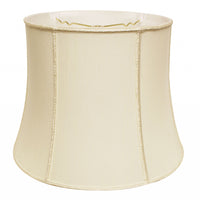 12" Ivory Slanted Girdle Shantung Lampshade