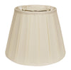 11" Ivory Slanted Crimped Box Shantung Lampshade