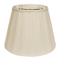 11" Ivory Slanted Crimped Box Shantung Lampshade