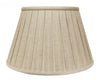 14" Cream Slanted Paperback Linen Lampshade with Box Pleat