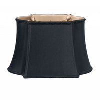 14" Black with Bronze Lining Premium Oblong Shantung Lampshade