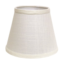 12" White Empire Hardback Slanted Linen Lampshade WF