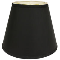 16" Black with White  Empire Deep Slanted Shantung Lampshade