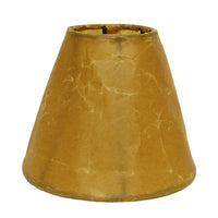 6" Brown Set of 6 Empire Slanted Chandelier Crinkle Oil Paper Lampshades