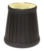 5" Black and Gold Set of 6 Slanted Pleat Chandelier Silk Lampshades