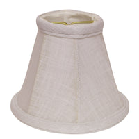 5" White Premium Set of 6 Chandelier Linen Lampshades