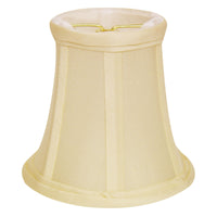 5" Ivory Slanted Set of 6 Chandelier Dupioni Lampshades