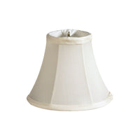 5" Ivory Set of 6 Slanted Chandelier Pongee Silk Lampshades