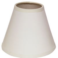 4" Gloss White with White  Set of 6 Chandelier Parchment Lampshades