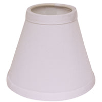 4" White Set of 6 Chandelier No Slub Lampshades