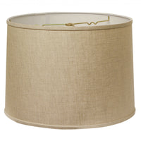 14" Dark Wheat Throwback Drum Linen Lampshade