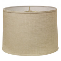 16" Light Wheat Throwback Drum Linen Lampshade