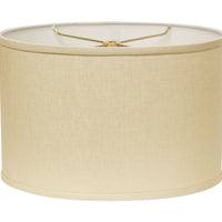 12" Parchment Biege Throwback Oval Linen Lampshade