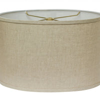 12" Dark Wheat Throwback Oval Linen Lampshade