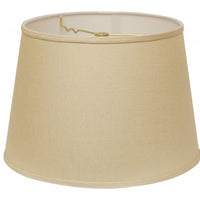 14" Parchment Biege Rounded Empire Slanted Linen Lampshade