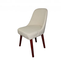 34" Cream Contemporary Armless Dining or Accent Chair