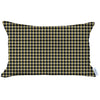 12" X 20" Yellow Houndstooth Zippered Handmade Polyester Lumbar Pillow Cover