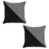 Set Of Two 18" X 18" Black And White Houndstooth Zippered Handmade Polyester Throw Pillow