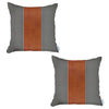 Set Of Two 18" X 18" Black And Brown Houndstooth Zippered Handmade Polyester Throw Pillow