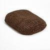 Brown 2" x 3" Lux Faux Fur Oval Pet Bed