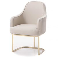 Gray Gold Modern Dining Chair