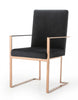 Black Rosegold Velvet Dining Chair