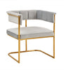 Gray Gold Modern Dining Chair