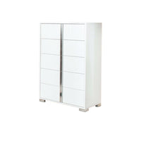 33" White Manufactured Wood Five Drawer Standard Chest