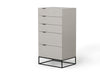 24" Grey Manufactured Wood Five Drawer Standard Chest