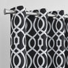 84" Jet Black Trellis Black Out Window Curtain Panel