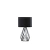 18” Asymmetric Black Cage Metal Table Lamp