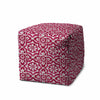 17" Pink Cube Indoor Outdoor Pouf Cover