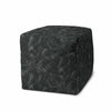 17" Gray Cube Indoor Outdoor Pouf Cover