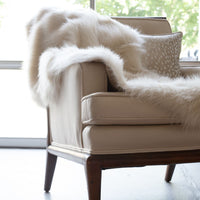 60" x 86" Royal White Long Hair Faux Fur Throw