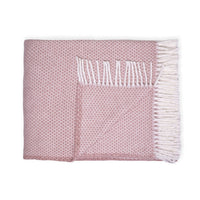 Soft Dusty Rose Links Pattern Throw Blanket