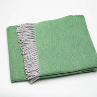 Forest Green Mini Dot Fringed Throw Blanket