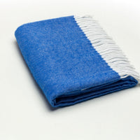 Royal Blue Soft Acrylic Herringbone Throw Blanket