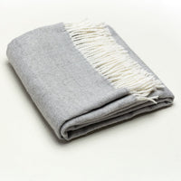 Light Gray Soft Acrylic Herringbone Throw Blanket