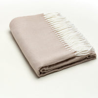 Sand Brown Soft Acrylic Herringbone Throw Blanket