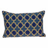 20" X 12" Blue Zippered 100% Cotton Throw Pillow