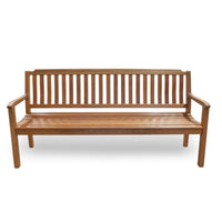 72" Teak Solid Wood Garden Bench