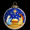 Silent Night Hand Painted Mouth Blown Glass Ornament